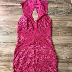 Fuschia racerback mini